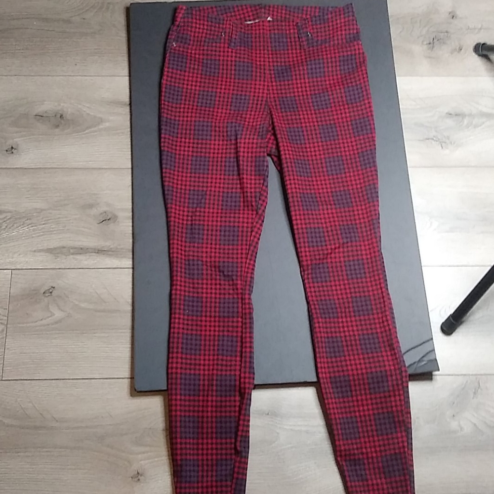 plaid jeggings